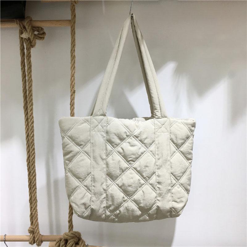 Осенне-зимняя модная новая клетчатая сумка-тоут, мягкая, утолщенная, большая вместительная сумка для покупок, женская, простая, универсальная, сумка для поездок на работу, через плечо