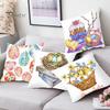 Привлекательный изысканный узор, долговечная наволочка для подушки с изображением счастливого дня Пасхи, яйца, цыпленка, кролика, наволочка для дома