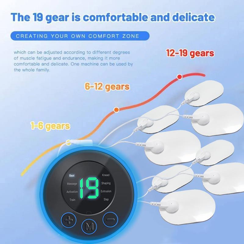 EMS Mini Massage Patch Convenient, Shoulder, Neck and Neck Massage Device - Home Electric Meridian Pulse USB Charging