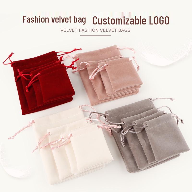 Lucky Bag Flannel and Brocade Jewelry Pouch