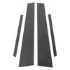 ABSOPRO Door Pillar Window Trim Stickers Pillar Post Door Outer Exterior Covers for VW Jetta Carbon Fiber Pattern Black Anti-Scratch 2013-2015,