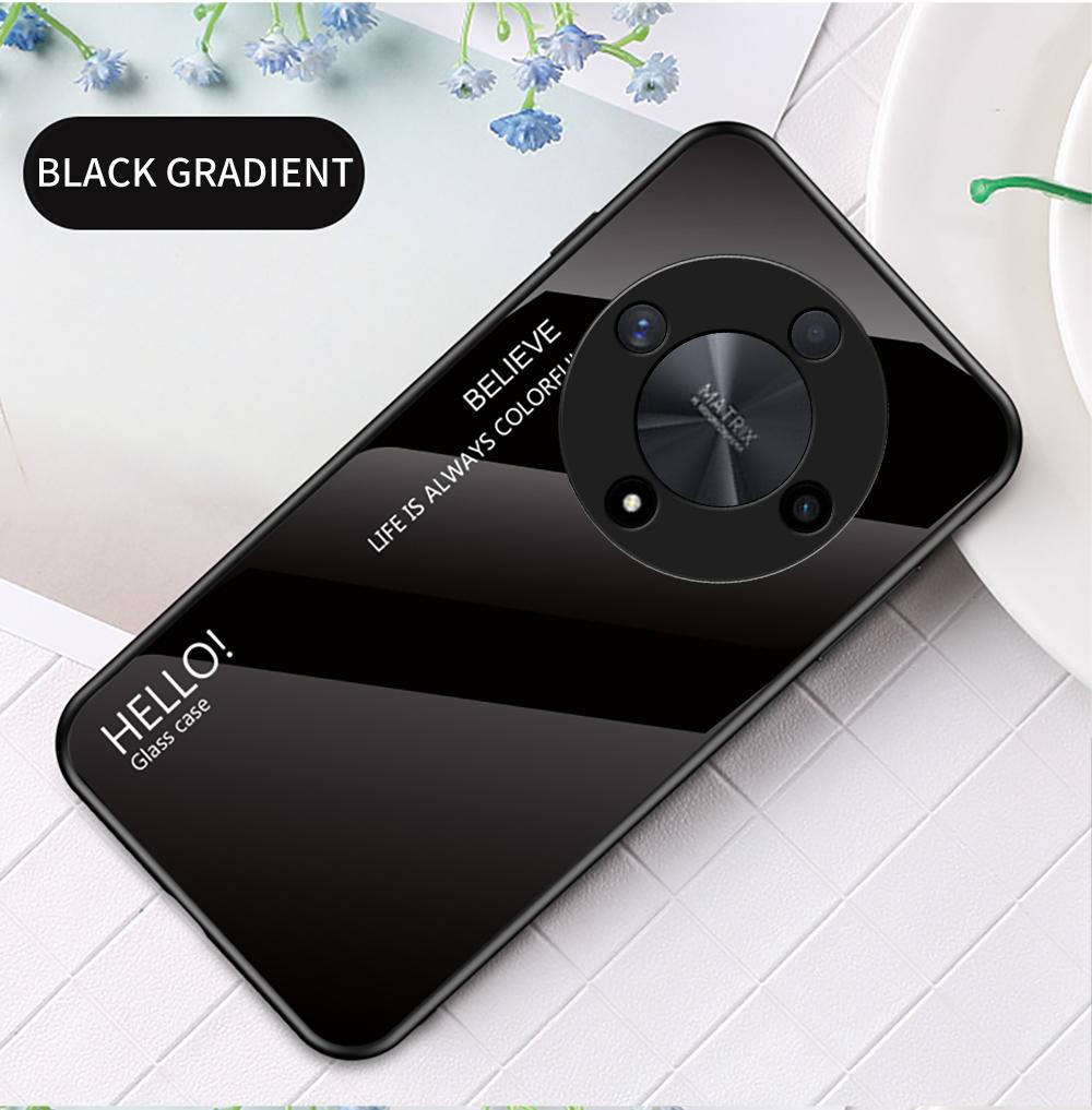 Чехол для Honor X9B X 9B с градиентом Авроры, закаленное стекло, мягкая рамка, задняя крышка, чехол для телефона