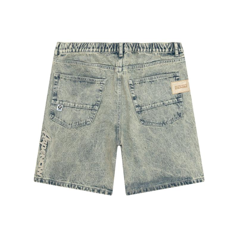 Aape logo.-patch denim shorts AAPSPMB668XBO