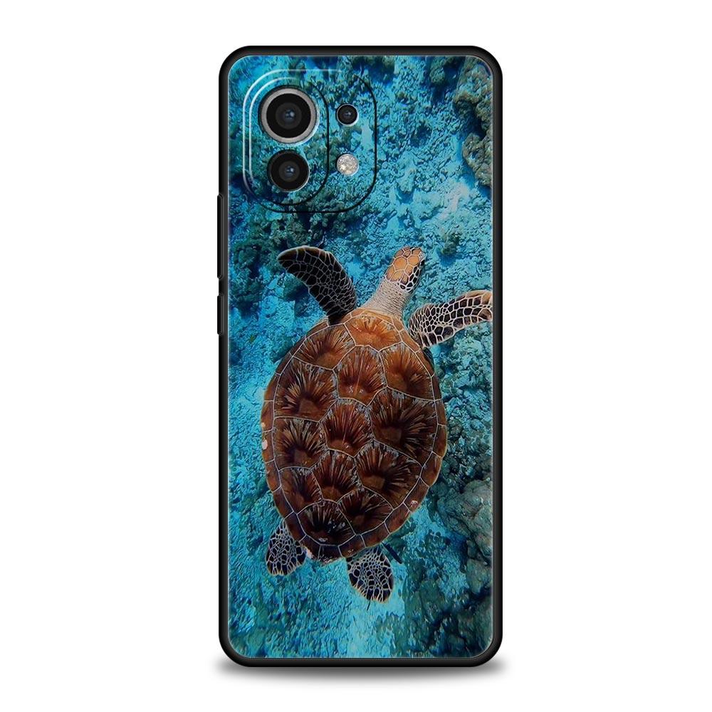 Милый мультяшный морская черепаха океанский синий Чехол Для Xiaomi 14 13T 12T Pro 12 13 11 Ultra Mi Note 10 Lite 10T 5G Pro 11T 11i 9T Обложка