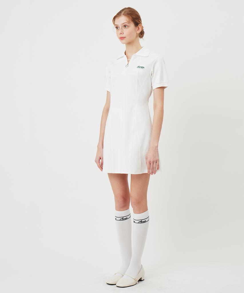 A Ben White Short-Sleeve Collared Dress