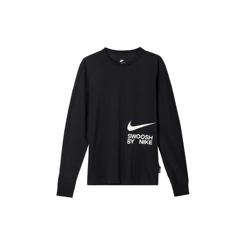 Nike Спортивная футболка с длинным рукавом Swoosh от Nike Черная FJ1120-010