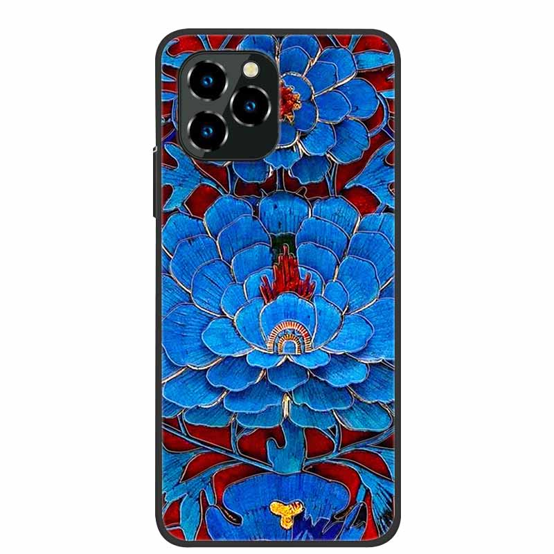 Для Oukitel C21 Pro Чехол Роскошный 3D Рельефный Цветок Силиконовый Чехол для Телефона Для C21pro Ударопрочный Coque Рельефные Цветы Funda Capa