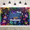 Неоновый Выпускной Класс 2025 Фон Поздравляем Выпускников Граффити Поздравляю Шапочка Бакалавра Цветные Фото Фоны Декор для Фотосессии
