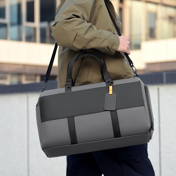 Fashionable and Casual Men's Large Capacity Portable Travel Bag Dry and Wet Separation Gym Bag with Shoes and Warehouse Luggage Bag