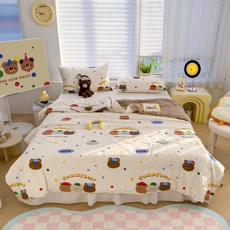 Nanjiren Vintage Bear Double Gauze Summer Quilt
