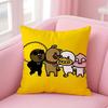 Cartoon Funny Fun Cute KKAKAO Cushion Cover Pillow Case Soft Skin Friendly Fabric  Concealed Zipper