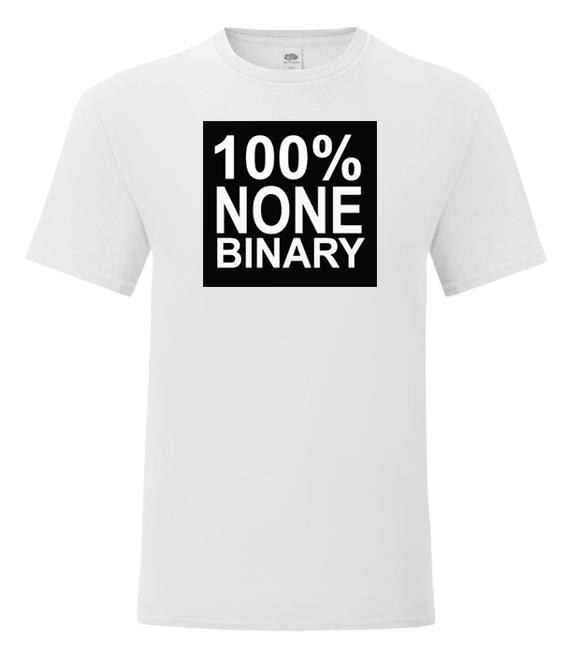 Adults 100 Non Binary Lgbtq Gay Pride Unisex White TShirt