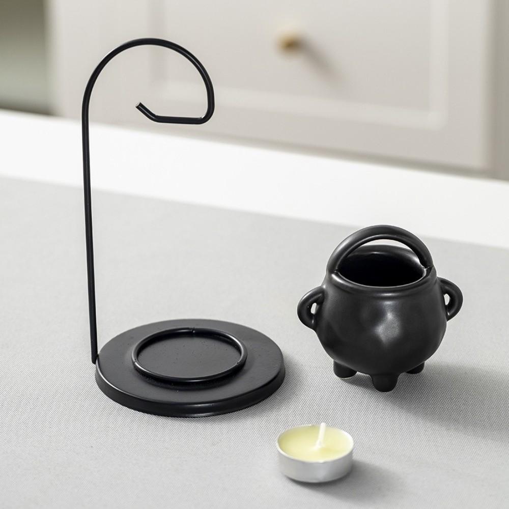 Multi-functional Aromatherapy Burner Decorative Handmade Essential Oil Burner with Iron Hook Ceramic Oil Diffuser Home Decor