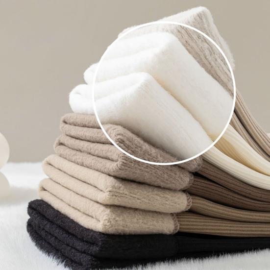 2 пары женских зимних носков средней длины, однотонные, высокоэластичные, сохраняющие тепло, легкие, удобные, теплые, повседневные, спортивные носки