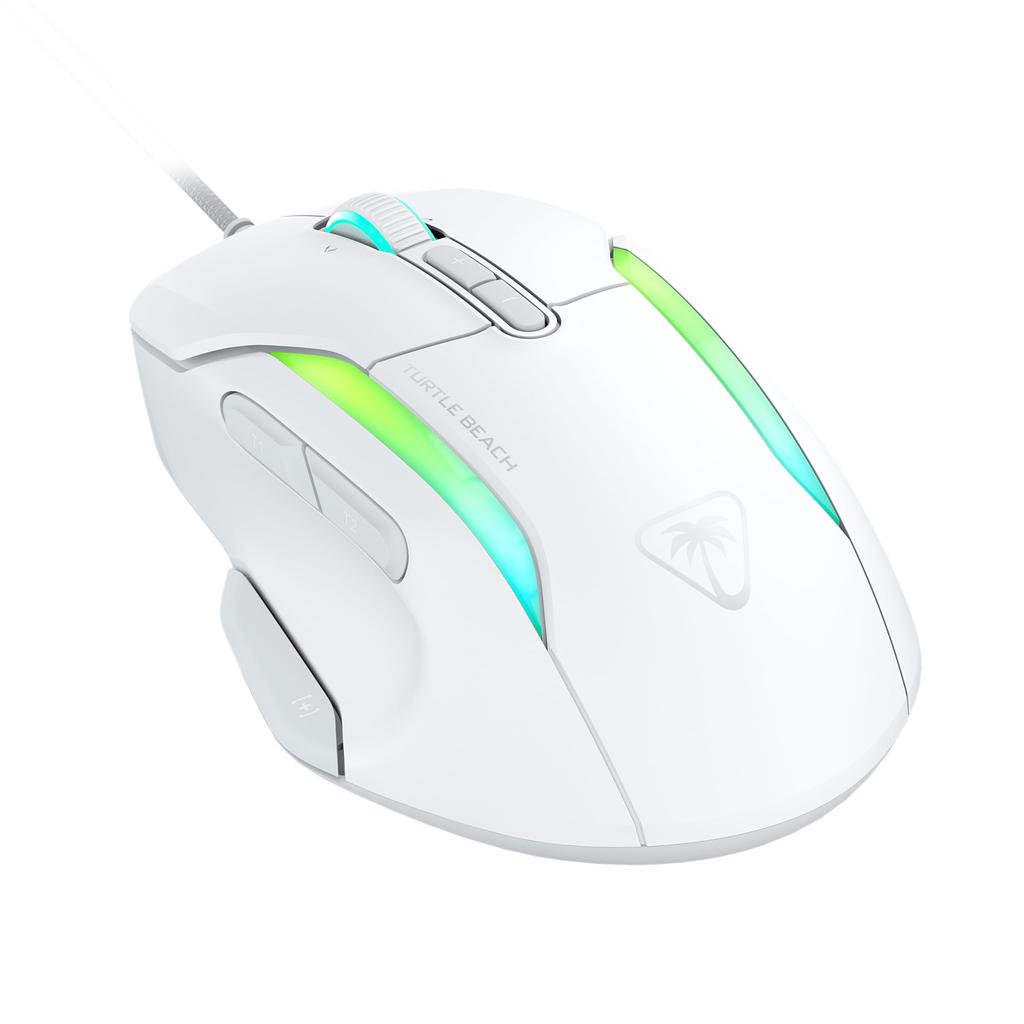 Игровая мышь TURTLE BEACH Kone II белая проводная USB 26K DPI сенсор 650IPS совместимая с несколькими кнопками макрофункция чехол держатель эргономичный дизайн