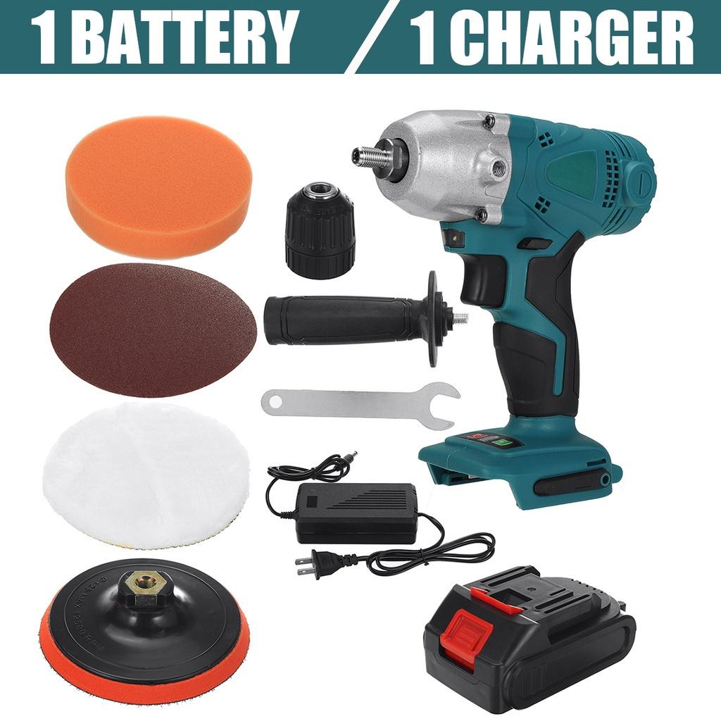 2800 об/мин 5-дюймовая аккумуляторная полировальная машина 2 в 1 набор дрели-шуруповерта набор отверток полировальная машина для автомобиля полировальный диск для аккумулятора Makita 18 В