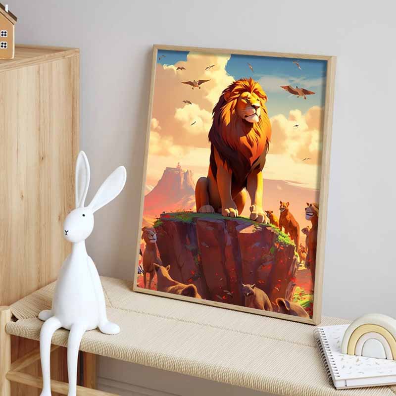 Disney 5D DIY Алмазная мозаика Король Лев Камень Гордости Классическая Сцена Иллюстрация Мультфильм Полная Алмазная Мозаика Алмазная Живопись Искусство Настенное УкрашениеНабор