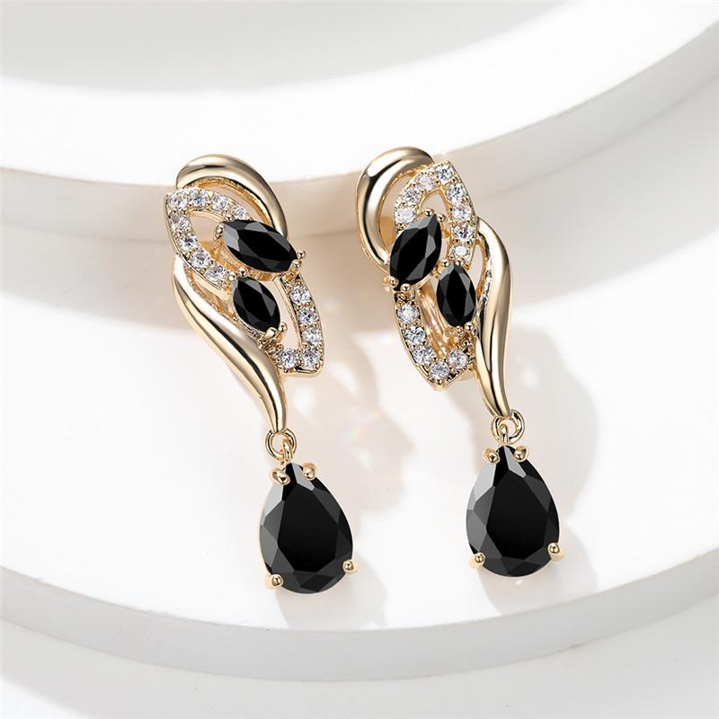 Серьги-капельки серебряного цвета с огранкой «капля воды», синий, белый, красный камень, серьги-капли с разноцветным камнем огранки «маркиза», серьги-кольца, предложение на годовщину, подарок