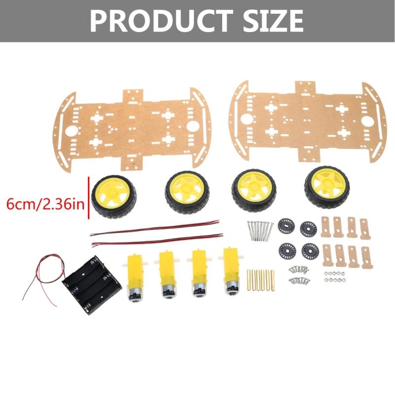 Speed Measurement/Tracking/Bluetooth-compatible Remote Control Car Accessories Robot Car Chassis with Battery Box
