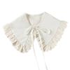 False Shawl Big Collar Fake Cotton Doll Dickey Lace Shawl Layer Ruflfe Collar Detachable Tie Women Girls Lolita Cute Sweater