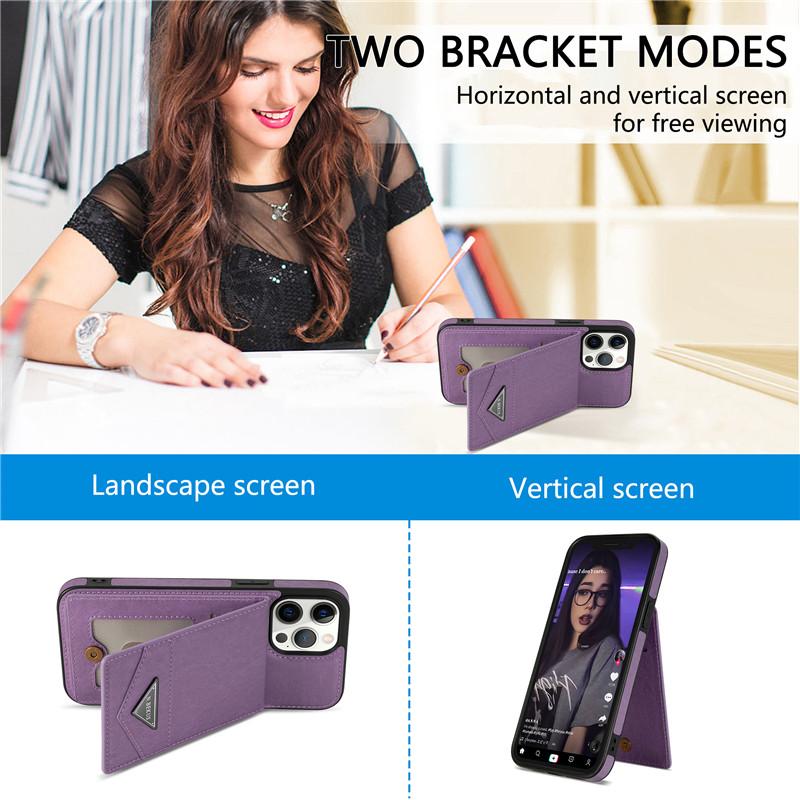 Кожаный чехол-кошелек для телефона с картой для iPhone 14 13 Pro 12 11 XS Max XR X SE 2022 8 7 Plus для Samsung Galaxy S23 Ultra S22 S21 A54 A14 откидная крышка-подставка