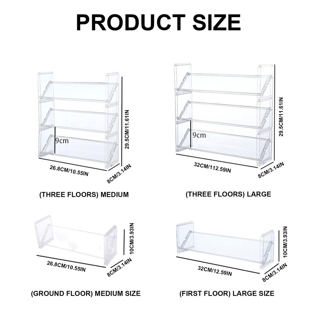 Прозрачная многослойная косметическая стойка для хранения Домашний аксессуар для туалетных столиков Письменный стол Прочные пластиковые органайзеры для макияжа Бытовое использование