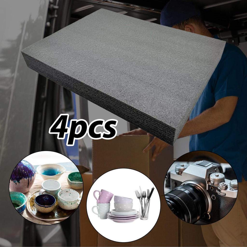 4 Pieces Tool Box Foam Inserts Shockproof Portable Liners Packing Pads for Crafting