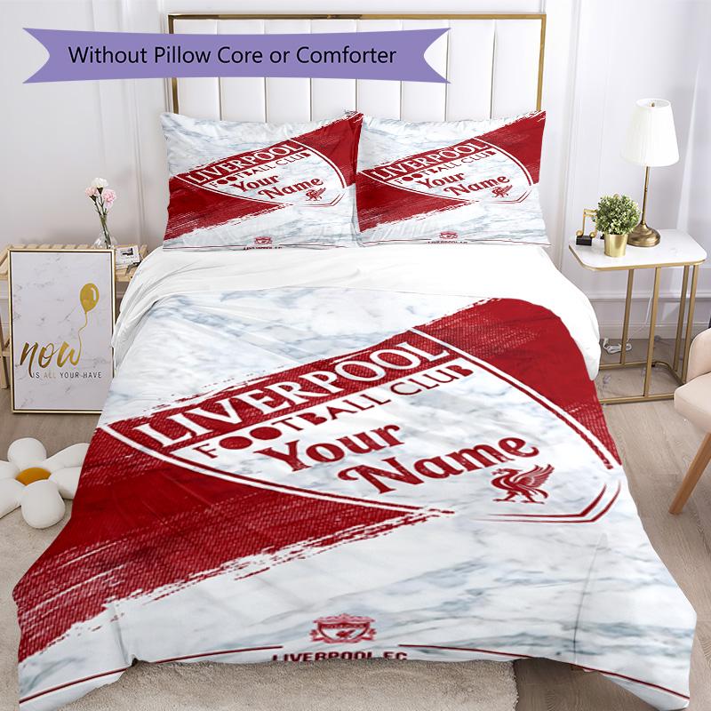 Liverpool Customize Your Name Bed Linens Perfect for Bedrooms Machine Washable Home Decor Christmas, WeddingPerfect
