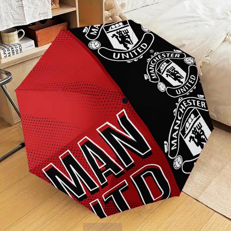 Manchester United Stadium Umbrella Folding umbrella, automatic umbrella 8-Frame for Travel, camping Use Gift for Halloween Christmas