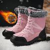 Fashion High-top Cotton Boots Winter Outdoor Snow Boots Women's Piled Thickened Warm Large-size Casual Sports Cotton Shoes