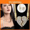 Trendy Heart Shaped Necklace For Women With Magnetic Clasp And Dazzling Diamonds