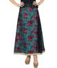 Floral Reversible A-Line Skirt Chic Style Indian Clothing Retro Maxi