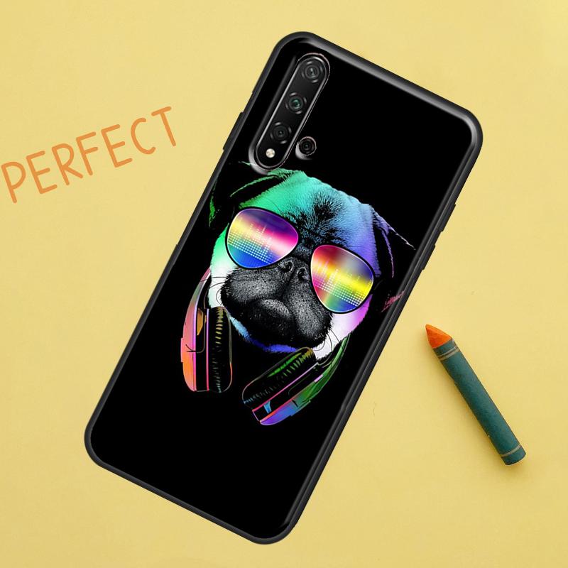 Милый чехол с изображением мопса для Huawei Nova 10 9 SE 5T Y90 Y70 Y60 Y61 Nova 3i 7i 8i 11i P20 P40 P30 Lite P60 Pro