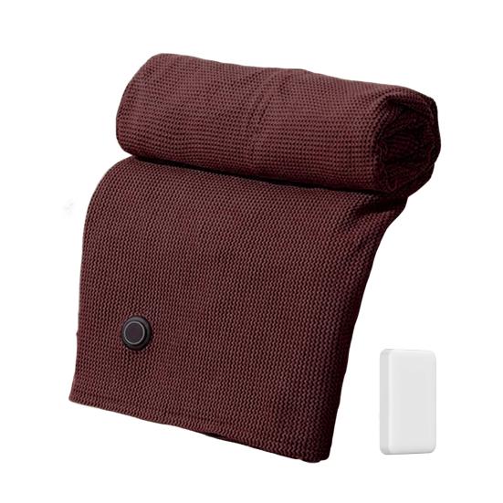 Heating Shawl USB Powered Heating Scarf with 3 Temperature Settings Zippered Winter Warm Wrap Portable Heated Blanket for Travel Flights Road Trips