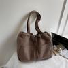 Corduroy Bag Women's Large Capacity Shoulder Shopping Bag Commuter Tote Bag