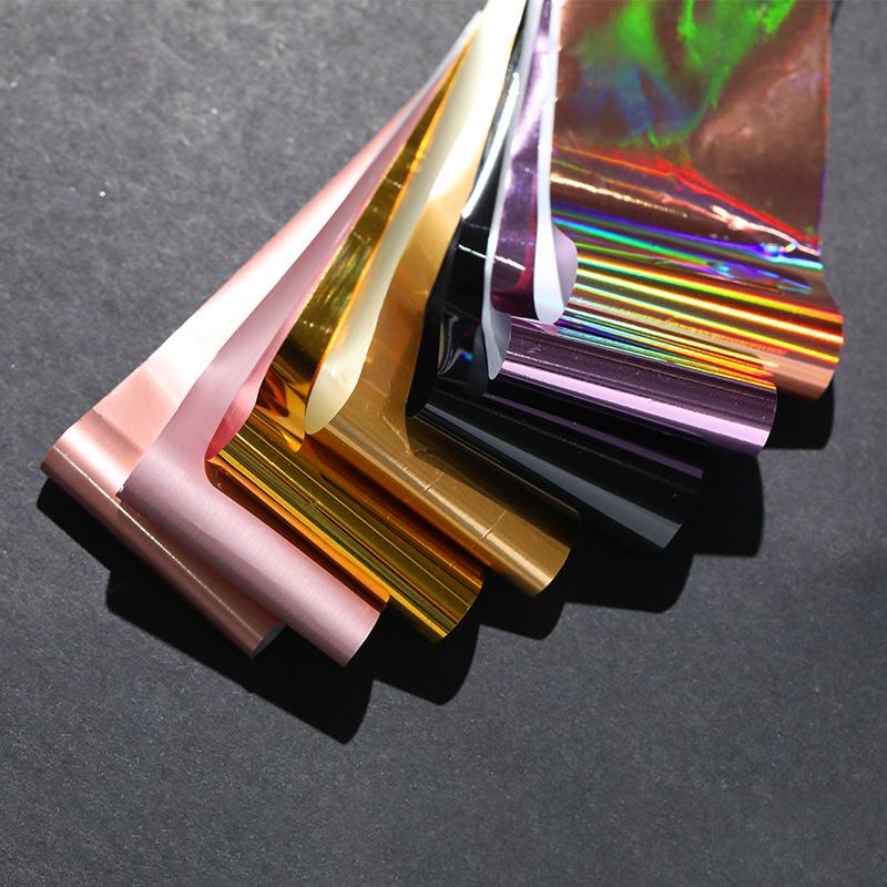 14 шт./компл. женская фольга для ногтей, наклейки для ногтей, металлическая цветная фольга, наклейки, украшения для дизайна ногтей