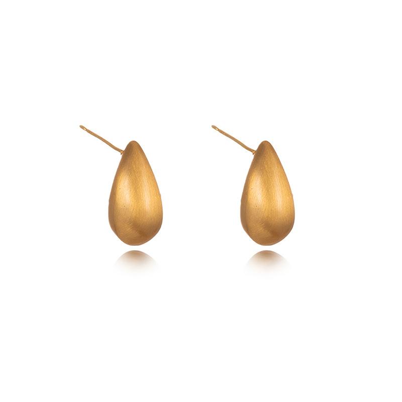 Simple water drop stud earrings saturated retro light luxury fashion versatile personality advanced sense daily commuter earrings