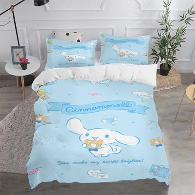 Пододеяльник Cinnamoroll Sanrio, Аниме Принт, Мультяшный Пуховик, Приятный к коже, Дышащий, Милый, Теплый, Постельное белье, Тепло, Новый Дизайн