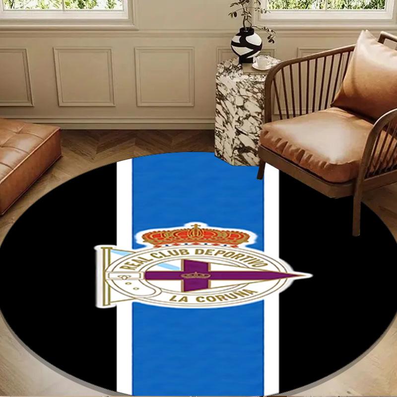 1PC Deportivo Football Round Rug for Livingroom,Bedroom, Palyroom, Chair Rug, Area rug, Circle Carpet, Large Size Fan Christmas gift