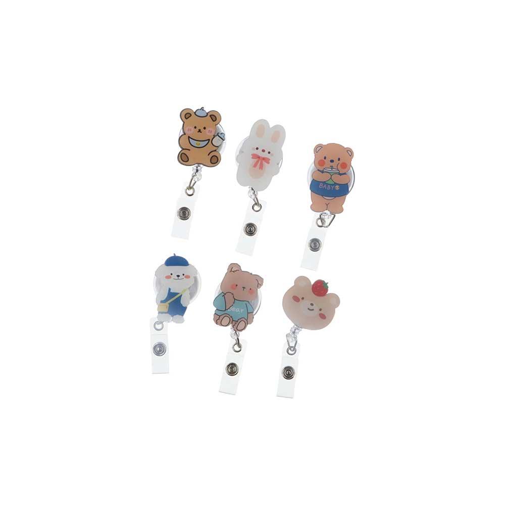 Chest Card Retractable Badge Reel Work Card Clip Easy Pull Buckle ID Card Clips Doctor Students