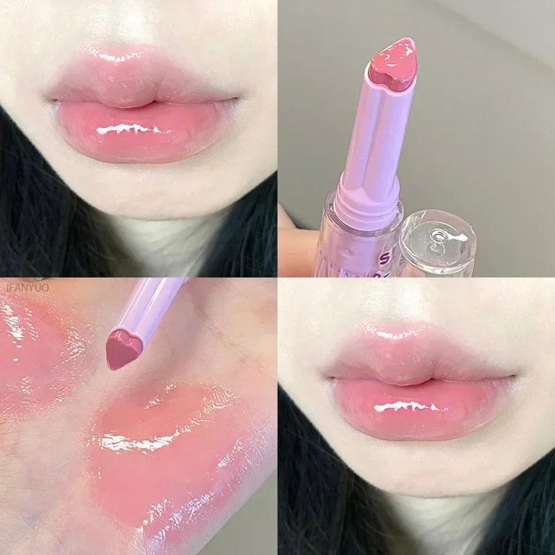 Jelly Love Lipstick Pink Water Gloss Clear Lip Glaze Waterproof Non-stick Cup Hydrating Plumping Fade Lip Lines Lip Gloss Makeup
