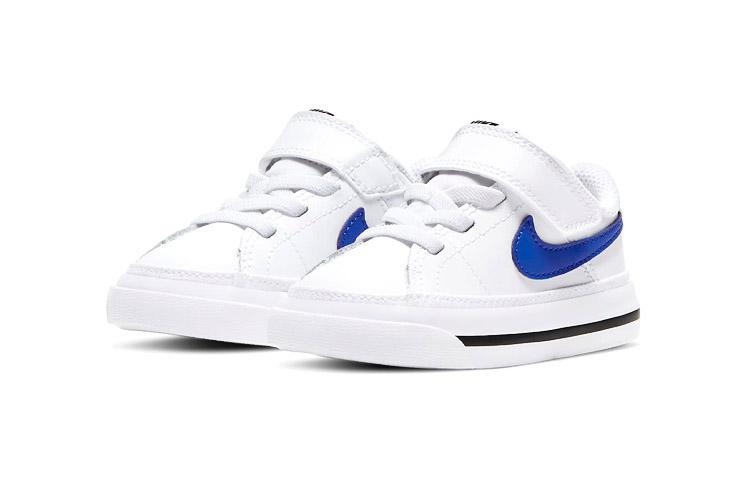 Nike Кроссовки Court Legacy с нескользящей и износостойкой подошвой, низкие, для малышей, Белый Синий Черный, для младенцев и малышей DA5382-101