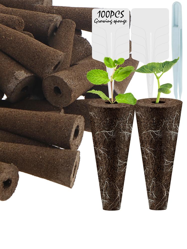 100/50 шт. губок для выращивания, сменные семенные коробочки, губки для роста корней для гидропонной системы выращивания в помещении, садовые принадлежности