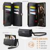 CaseMe Кожаный чехол-книжка для iPhone 17 Pro Max 17E Air 16 Plus 16E 15 14 13 12 11 X XS XR SE 2022 8 с длинным ремешком, кошельком на молнии, обложкой для нескольких карт