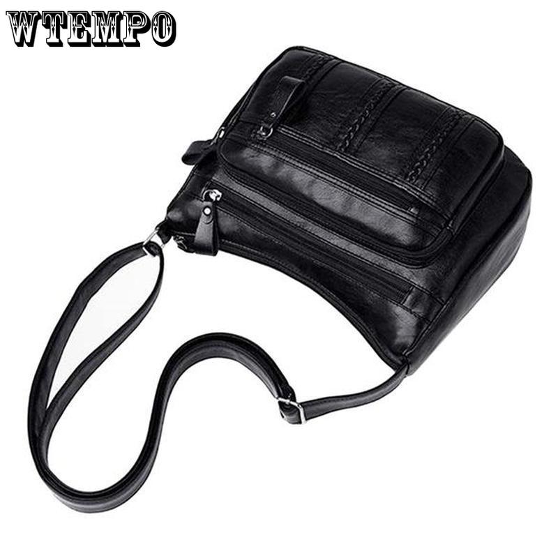 Портативные женские сумки на ремне из искусственной кожи, дорожные многослойные классические винтажные сумки с мягкой поверхностью