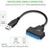 Cable SATA USB 3.0 Vers SATA Convertisseur USB Vers SATA III Adaptateur USB 3.0 Vers SATA III Cable Pour 2.5" SSD-HDD93