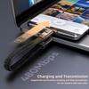 Short Cord USB C Cable 240W Charger Cord 2 in 1 Fast Charging Cable  For Laptop