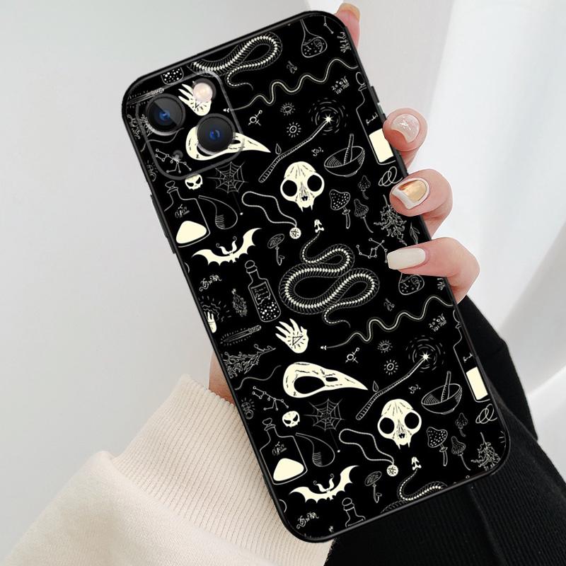 Чехол для телефона 'Череп ворона' для iPhone 17 Pro Max 16 15 11 13 12 14 Pro Max mini 15 16 Plus 16e 17 Air Cover