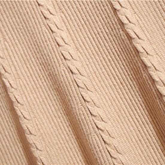 Женская осенне-зимняя юбка с высокой талией и эластичной резинкой на талии, однотонная трикотажная трапециевидная юбка, большие качели, теплая