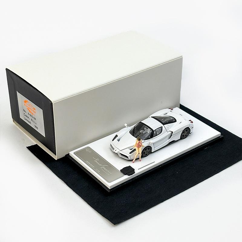 King Model 1:64 Enzo Figure Edition Simulation Alloy Open-lid Miniature Die-cast Car Model Custom Toys Gift Collectible Ornament